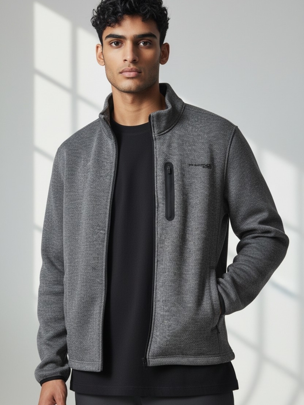 Stormpacl Men's Full-Zip Heathered Grey Jacket